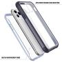 SPIDERCASE for iPhone 11 Pro Max Case, Built-in Screen Protector Full Heavy Duty Protection Shockproof Anti-Scratched Rugged Case for iPhone 11 Pro Max 6.5 inch 2019 (Blue+Clear)