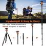 Joilcan 80-inch Tripod for Camera, Aluminum Tripod for DSLR,Monopod, Lightweight Tripod with 360 Degree Ball Head Stable for Travel and Work 18.5"-80",19lb Load (Orange)