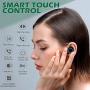 Wireless Earbuds, ICOMTOFIT Bluetooth 5.0 Wireless Headphones with Aluminum Alloy Battery Display Charging Case, Deep Bass Stereo Noise Canceling Earphones in-Ear Built-in Mic for Sports (Green Case)