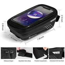 COPOZZ Sport Bicycle Bike Handlebar Bag, Waterproof Bike Front Frame Top Tube Cycling Storage Bag with Touch Screen, Fits Cellphone Below 6.5 Inch