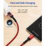 USB C to USB C 100W Fast Charging Cable 2 Pack [6.6FT&10FT], JSAUX 5A USB Type C Cable Compatible with MacBook Pro 2019 2018, iPad Pro 2019 2018, Samsung S20 S20+ Note 10 Plus A80, Pixel 3/3a/2-Red