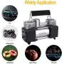 JACOOL Portable Air Compressor Pump DC 12V Digital Tire Inflator Dual Cylinder with Carrying Bag, 150PSI Heavy Duty Air Pump for Car, Large SUV, Bicycle and Other Inflatables JACOOL Portable Air Compressor Pump DC 12V Digital Tire Inflator Dual Cylinder with Carrying Bag, 150PSI Heavy Duty Air Pump for Car, Large SUV, Bicycle and Other Inflatables