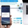 USB Type C Cable, TAKAGI 3Pack 6ft USB C to USB A Nylon Braid Fast Charging Cord High Speed Data Sync Transfer Charger Cable Compatible with Galaxy S9, Note, LG, Pixel 2 XL, Huawei, ONEPLUS (White)
