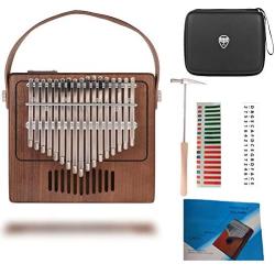 TOM Kalimba, 17 Key Thumb Piano with EVA High-performance Protective Case, Tune Hammer And Study Instruction 17 Finger Tone Mbira for Kids Adult Beginners Professionals