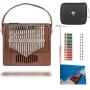 TOM Kalimba, 17 Key Thumb Piano with EVA High-performance Protective Case, Tune Hammer And Study Instruction 17 Finger Tone Mbira for Kids Adult Beginners Professionals