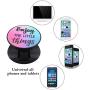 6 Pieces Foldable Expanding Stand Holder Inspirational Quote Phone Grip Socket Holder Finger Stand Holder Kickstand Grip for Smartphone and Tablets