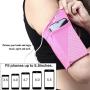 HiRui Universal Comfort Sports Armband Cell Phone Armband Running Armband, Fits All Phones, Reflective Stripes Logo, Unisex, Suitable for Travel Sport Outdoors (Small, Pink)