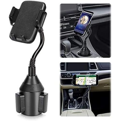 Car Phone Mount,Universal Smart Phone Adjustable Automobile Cup Holder Phones Mount for iPhone 11 pro/Xs/Max/X/XR/8/7/6 Plus Samsung Galaxy S10/S9/S8 Note 9 Nexus Sony、HTC、Huawei、LG and All Smartphone