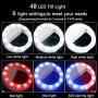 Selfie Ring Light, XINBAOHONG Rechargeable Clip-on Selfie Fill Light with 48 LED for iPhone/Android Smart Phone Photography, Camera Video, Girl Makes up(White)