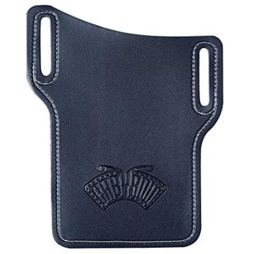 EASYANT PU Leather Cell Phone Holster Universal Case Sheath with Belt Hole Blue