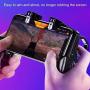 Anonyme K21 PUGB Helper 4 Finger Linkage Game Handle Peace Elite Fast Shooting Button Controller for PUBG Rules of Survival Game Trigger Joystick Gamepad for iOS Android Phone K21 Black