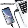 JIMROZ iPhone Charger, MFi Certified Lightning Cable 3 Pack 10ft Nylon Braided Fast Charging Sync Cord Compatible with iPhone 11 Pro Max XS XR X 8 7 6s 6 Plus 5 5s, iPad, iPod and More, BlackGrey