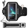 Galaxy S20/S10/S9/S8 Armband, JEMACHE Gym Running Exercises Workouts Phone Arm Band for Samsung Galaxy S20 S10 S9 S8 S7 Edge with Key Holder (Black)