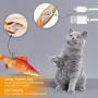 Mural Wall Art Moving Cat Kicker Fish Toy, Electronic 3D Printed Interactive Fish Cat Toys, Wiggle Fish Catnip Toys, Cat Toys for Indoor Cats Exercise