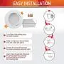 OSTWIN 4 Inch LED Gimbal Recessed Light with Junction Box 9W (45W Eqv) Dimmable Thin Adjustable LED Recessed Light 585lm, 3000K (Warm Light), ETL and Energy Star Listed, Pack of 12 OSTWIN 4 Inch LED Gimbal Recessed Light with Junction Box 9W (45W Eqv) Dimmable Thin Adjustable LED Recessed Light 585lm, 3000K (Warm Light), ETL and Energy Star Listed, Pack of 12