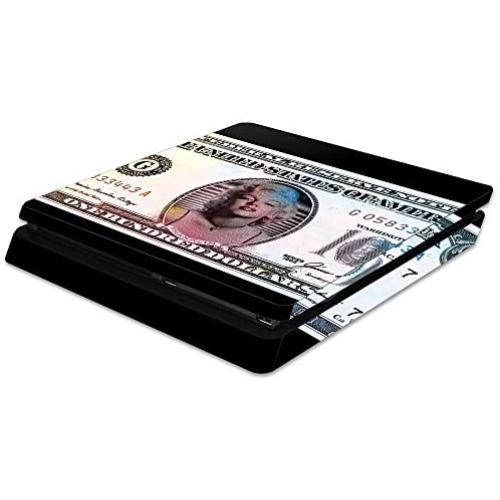 MightySkins Skin Compatible with Sony PS4 Slim Console - Monroe Currency | Protective, Durable, and Unique Vinyl Decal wrap Cover | Easy to Apply, Remove, and Change Styles | Made in The USA