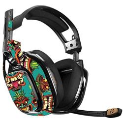 MightySkins Skin Compatible with Astro A40 3rd Generation Gaming Headset - Crazy Tikis Protective, Durable, and Unique Vinyl Decal wrap Cover Easy to Apply, Remove, and Change Styles Made in The USA