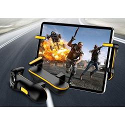 PUBG Ipad Trigger Controller Capacitance L1R1 Fire Aim Button Gamepad Joystick for Ipad Tablet Phone FPS Game Accessories (Yellow)