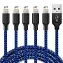 5Pack 6FT iPhone Charger Lightning Cables, Mfi Certified Charging Cable USB Syncing Data&High-Speed Nylon Braided Cord Cable Compatible 11 Pro Max XR XS X 8 8 Plus 7 7 Plus 6s 6sPlus iPad iPod & More 5Pack 6FT iPhone Charger Lightning Cables, Mfi Certified Charging Cable USB Syncing Data&High-Speed Nylon Braided Cord Cable Compatible 11 Pro Max XR XS X 8 8 Plus 7 7 Plus 6s 6sPlus iPad iPod & More