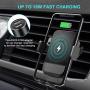 AHK Wireless Car Charger,10W Qi Fast Charging Auto-Clamping Car Mount,Windshield Dash Air Vent Phone Holder Compatible iPhone 11/11 Pro/11 Pro Max/Xs MAX/XS/XR/X/8/8+,Samsung S10/S10+/S9/S9+/S8/S8+