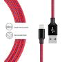 DNLM iPhone Charger, MFi Certified Lightning Charging Cable, USB Nylon Braided Syncing 5Pack 3FT 3FT 6FT 6FT 10FT Compatible iPhone 11 Pro Max/SE/Xs Max/XR/8 Plus(Red and Blue)