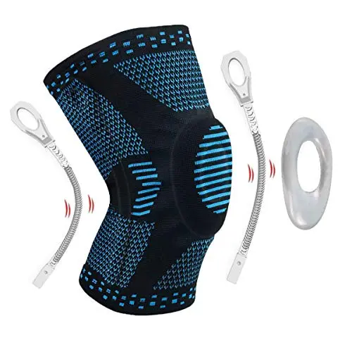 Knee Braces for Men and Women- Compression Knee Brace with Patella Gel Pads & Side Stabilizers - Knee Support Compression Sleeves Knee Wraps for Meniscus Tear, ACL, MCL Running (X-Large, Blue Black) Knee Braces for Men and Women- Compression Knee Brace with Patella Gel Pads & Side Stabilizers - Knee Support Compression Sleeves Knee Wraps for Meniscus Tear, ACL, MCL Running (X-Large, Blue Black)