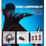 Zermatt Bluetooth 5.0 Wireless Sport Headphones with Adjustable Ear Hooks,Digital Intelligence LED Display,IPX7 Waterproof,50H Playtime,TWS Stereo,Built-in Mic,Single/Dual Mode for Running Gym Workout