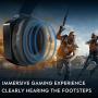 COOAU Stereo Gaming Headset with Mic, LED Lights, Volume Control for PS4, PC, New Xbox One, iPad, Laptop, Smartphones, Noise Cancelling Over-Ear Headphones with 3.5mm Plugs and USB Plugs