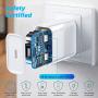 Fast Charger Compatible Google Pixel 4 XL / 3a XL / 3 / XL / 2, 18W 3A PD Power Adapter and 3 Foot USB Type C to C Cable