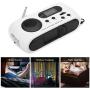Flashlight Radio, Portable Solar Power Hand Crank AM/FM Radio Flashlight for Camping Traveling Climbing (White)