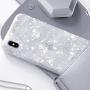 J.west iPhone Xs Case, iPhone X Case, Cute Phone Case Girls Women Glitter Pretty Design Sparkle Translucent Clear Bumper Shockproof TPU Shell Soft Silicone Back Cover Case for iPhone Xs/X 5.8" White