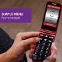 Jitterbug Flip Easy-to-use Cell Phone for Seniors (Red) by GreatCall Jitterbug Flip Easy-to-use Cell Phone for Seniors (Red) by GreatCall