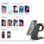 MiromTec Wireless Charger 3in1 Charging Station, Apple Watch Series 5,4,3,2, Airpods pro Fast Qi Wireless Charging Stand, Dock for iPhone, Qi Enabled Phones (with QC 3.0 Adapter)