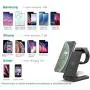 MiromTec Wireless Charger 3in1 Charging Station, Apple Watch Series 5,4,3,2, Airpods pro Fast Qi Wireless Charging Stand, Dock for iPhone, Qi Enabled Phones (with QC 3.0 Adapter)