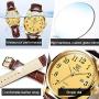 Men Women Wrist Watch Brown Leather-OLEVS Casual Classic Number Easy Reader Analog Quartz Dress Waterproof 3ATM Wristwatch