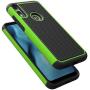 Dahkoiz Case for Motorola Moto E 2020 Case, Sturdy Durable Armor Defender Cover Dual Layer Hybrid Protective Phone Case for Motorola Moto E 2020, Green