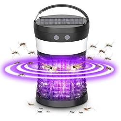 Bug Zapper, okk Portable Electronic Mosquito Killer with 9 Hours Working Time and Solar Insect Killer Lantern Safety 4-in-1 Light 360 Degree Outdoor Mosquito Trap for Home, Garden, Camping, Fishing