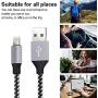 WUYA iPhone Charger, MFi Certified Lightning Cable 5 Pack (3/3/6/6/10FT) Nylon Woven with Metal Connector Compatible iPhone Xs Max/ X/8/7/Plus/6S/6/SE/5S iPad - Black&White