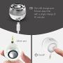 Portable Speaker, Leadsound Crystal 3W 27mm 8Ω Mini Wireless Speaker with 3.5mm Aux Audio Jack Plug in Clear Bass Micro USB Port Audio Dock for Smart Phone, for iPad, Computer (White)