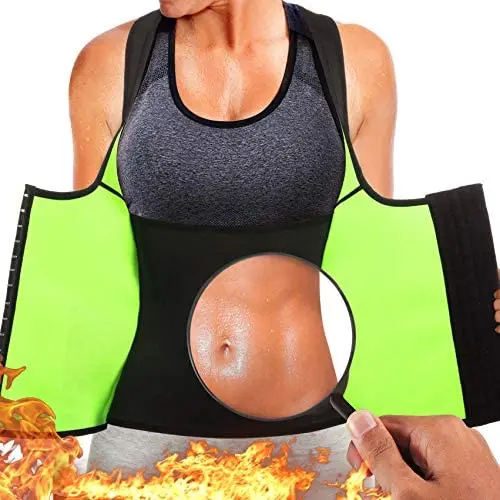 Rolewpy Women Waist Trainer Corset Weight Loss Slimming Neoprene Sauna Sweat Vest Workout Body Shaper Tank Top Rolewpy Women Waist Trainer Corset Weight Loss Slimming Neoprene Sauna Sweat Vest Workout Body Shaper Tank Top