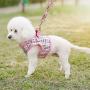 Soft Mesh Small Dog Harness with Leash - Basic Plaid Padded Chest Vest for Kitties,Puppy,Small Pets
