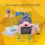 I-SEE Kids Camera, Digital Video Mini Camera, Soft Silicone Mini Learning Toy Cameras, Rechargeable Children Duo Selfie Camera for Age 4 5 6 7 8 9 10 Years Old Boys Girls, Pink