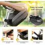 WIOR Bike Saddle Bag, Portable Bike Seat Bag Waterproof with Zipper & Hard Shell, Mountain Road Bikes Bicycle Under Seat Bag for Outdoor Riding Cycling Accessories (Black) WIOR Bike Saddle Bag, Portable Bike Seat Bag Waterproof with Zipper & Hard Shell, Mountain Road Bikes Bicycle Under Seat Bag for Outdoor Riding Cycling Accessories (Black)