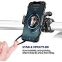 New 2020 Bicycle & Motorcycle Phone Mount，360 Rotation Universal Cell Phone Holder，The Most Secure & Reliable Bike Phone Holder for iPhone SE2/11 Pro/11/Max/XS/XR/X/8, Samsung Galaxy