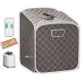 Giantex Portable Steam Sauna Spa 2L Folding Private Sauna Tent W/Chair Foot Massage Roller Absorbent Pad and 9 Adjustable Temperature Levels Spa Tent for Weight Loss Stress Fatigue (Gray) Giantex Portable Steam Sauna Spa 2L Folding Private Sauna Tent W/Chair Foot Massage Roller Absorbent Pad and 9 Adjustable Temperature Levels Spa Tent for Weight Loss Stress Fatigue (Gray)