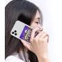 SHANSHUI Card Holder for Back of Phone, 2 Pack Phone Stick On Wallet Pocket Pouch for Credit Card Compatible with iPhone, Samsung Galaxy and Most Smartphones - Rose Red Cheetah