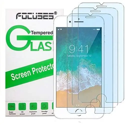 Screen Protector iPhone 8,7,6S,6(4.7&quot)(3 Pack),Focuses Anti-Blue Light Screen Protector [Eye Protect][Bubble Free] Tempered Glass for iPhone 8/7/6S/6