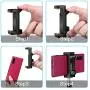 Cell Phone Tripod Mount Holder Head Clamp for iPhone/Andriod Phone with 1/4 Screw, Lusweimi 360 Universal Adjustable Smartphone Adapter Clip for Selfie Stick and Tripod Stand