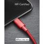USB C to Lightning Cable, Anker New Nylon USB-C to Lightning Charging Cord for [6ft Apple MFi Certified] for iPhone 11 Pro/X/XS/XR / 8 Plus/AirPods Pro, Supports Power Delivery (Red)