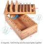 Ollieroo Bamboo Charging Station for 7 Devices, Charging Dock Stand Organizer for Cell Phone, Tablet, Cords Cable Organizer